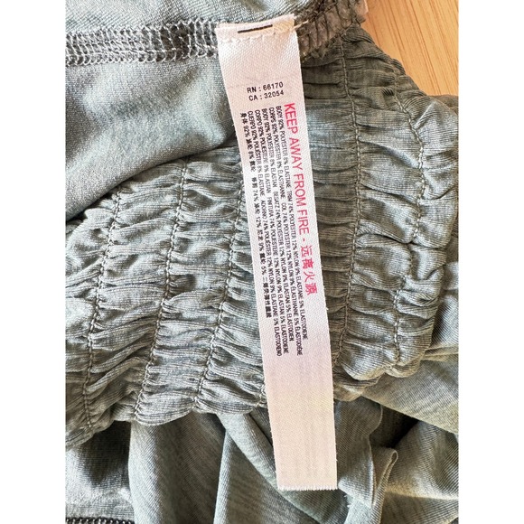 FP Movement Smocked Cropped Tank Top Olive Green Athleisure Workout Size S - Picture 11 of 11